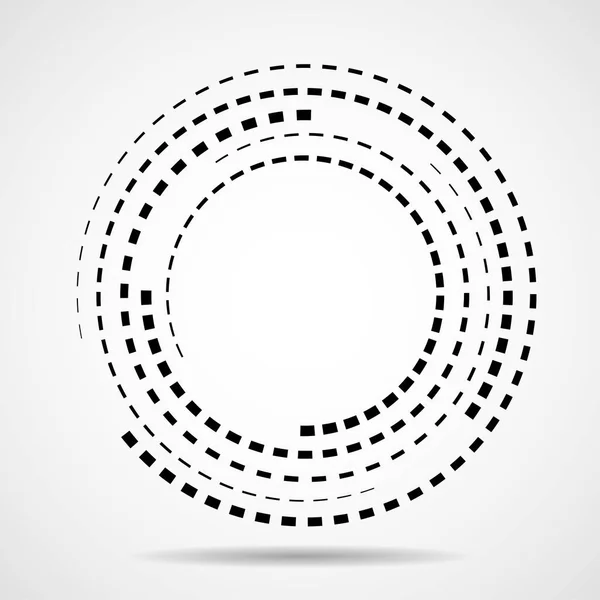 Abstracte Circulaire Halftone Logo Vector Ontwerpelement — Stockvector