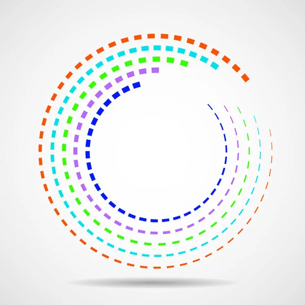 Abstract Colorful Circular Halftone Logo Vector Design Element — Stock Vector