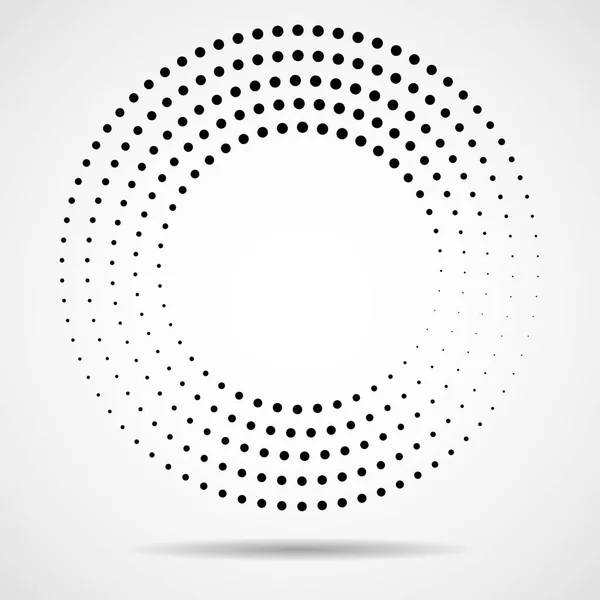 Abstracte Circulaire Halftone Logo Vector Ontwerpelement — Stockvector