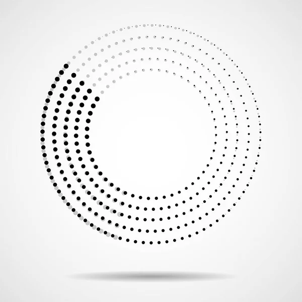 Abstrakt Prickade Cirklar Prickar Runda Form Halvton Effekt — Stock vektor