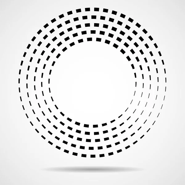 Abstracte Circulaire Halftone Logo Vector Ontwerpelement — Stockvector