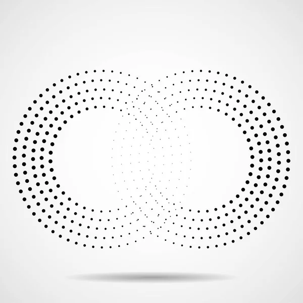 Abstracte Halftone Teken Van Oneindigheid Vector Logo Ontwerpelement — Stockvector