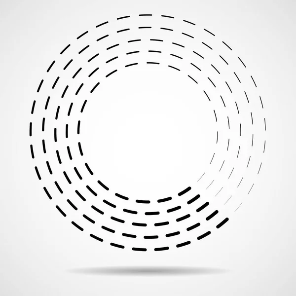 Абстрактний Барвистий Круглий Напівтоновий Логотип Векторний Елемент Дизайну — стоковий вектор