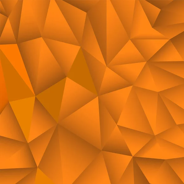 Fundo geométrico laranja abstrato de triângulos. Vetor — Vetor de Stock