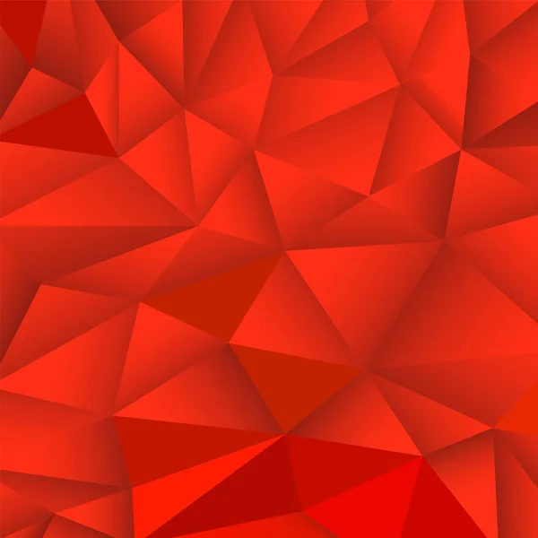 Fundo geométrico vermelho abstrato de triângulos. Vetor — Vetor de Stock