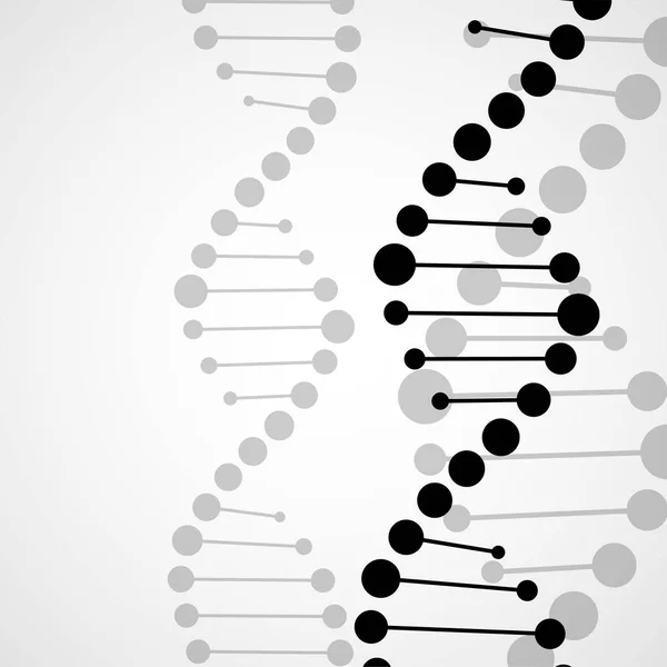 Spirale abstraite d'ADN, fond de molécule élégant — Image vectorielle