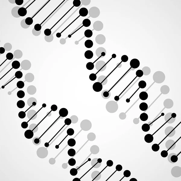 Abstrakta spiral av Dna, eleganta molekyl bakgrund — Stock vektor