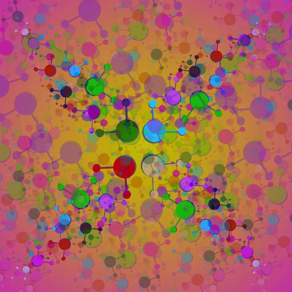 Kleurrijke Achtergrond Van Dna Molecuul Abstracte Structuur — Stockvector