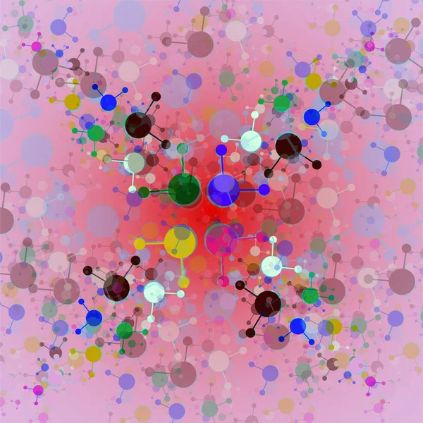 Fond Coloré Molécule Dna Structure Abstraite — Image vectorielle