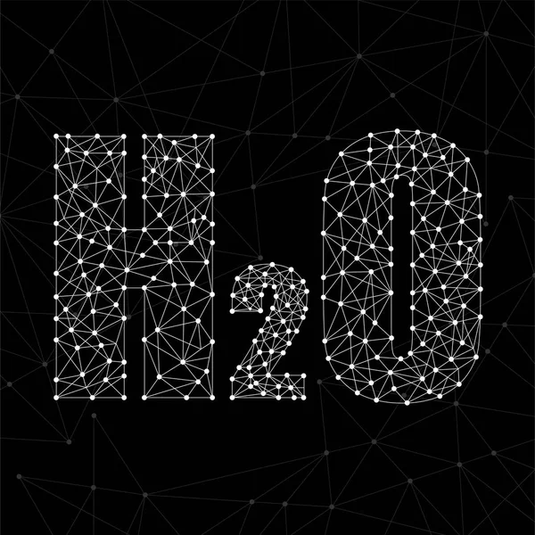 Formülü H2o çizgiler ve noktalar ile soyut. Vektör