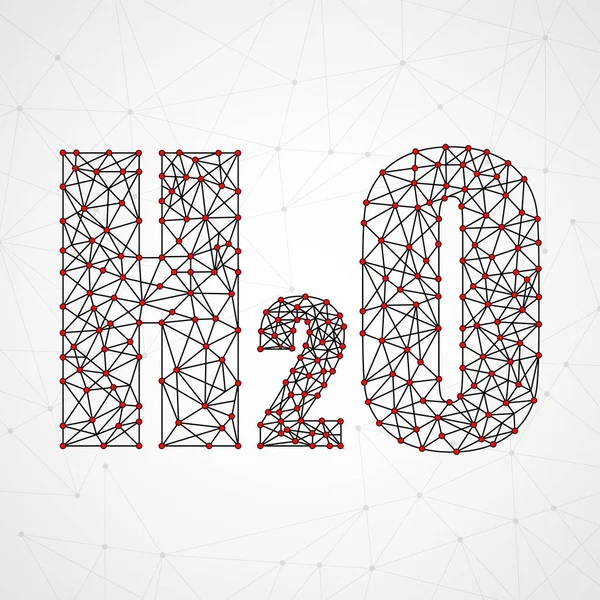 Formülü H2o çizgiler ve noktalar ile soyut. Vektör