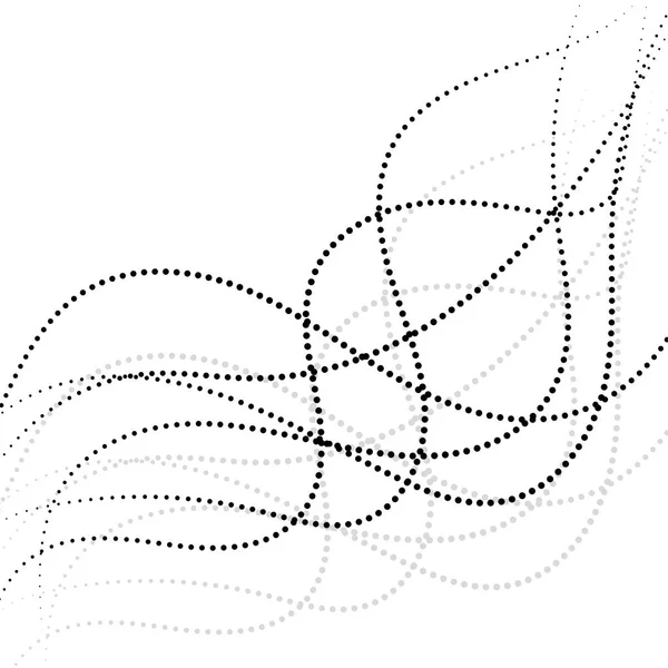 Abstraktní Pozadí Hladké Tečkovaným Polotónování Vlny Vektorové Ilustrace — Stockový vektor