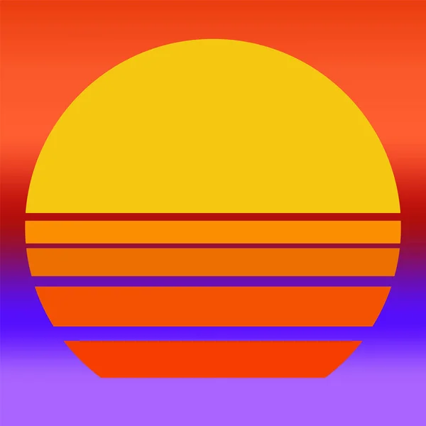 Logo Atardecer Abstracto Puesta Sol Ilustración Vectorial Eps — Vector de stock