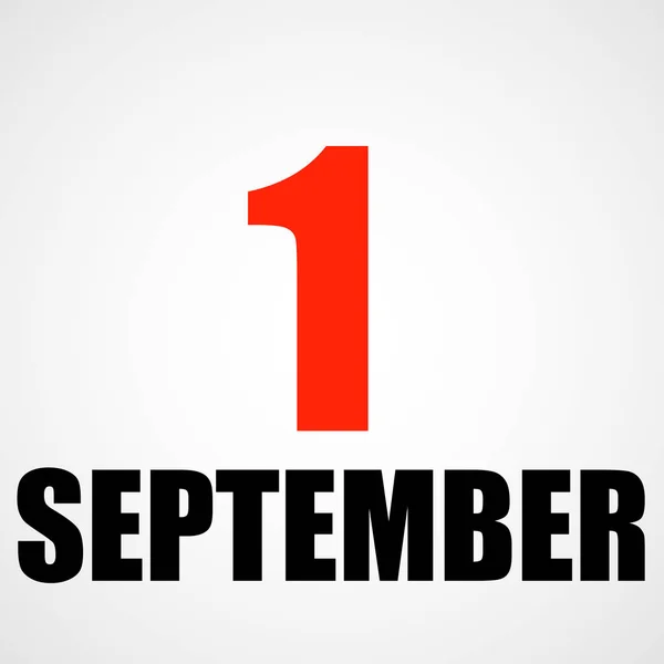 September Back School Beginning School Year Banner Vector — Stock Vector