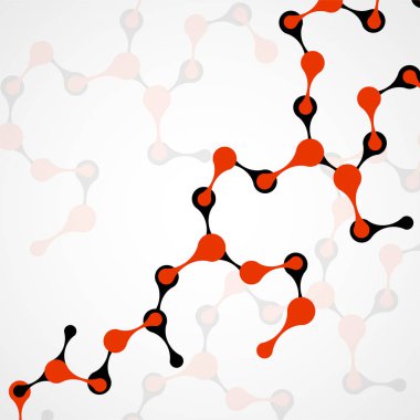 Dna, renkli arka plan molekül yapısını soyut. Vektör çizim
