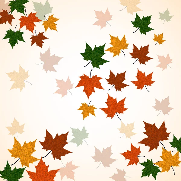 Φύλλα φθινοπώρου φόντο του σφενδάμνου. Colofrul εικόνας — Διανυσματικό Αρχείο