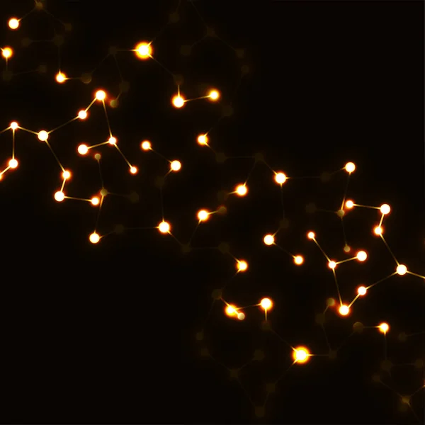 Neonmolekulare Struktur Der Dna Abstrakter Glühender Hintergrund — Stockvektor