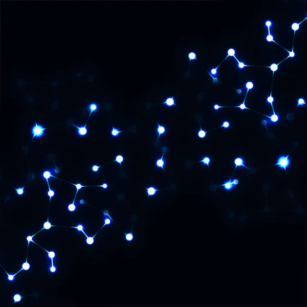 Structure Moléculaire Néon Adn Fond Lumineux Abstrait — Image vectorielle