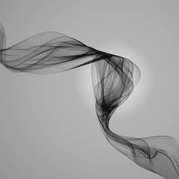 Abstract Smoke Isolated Grey Background Vector — Stock Vector