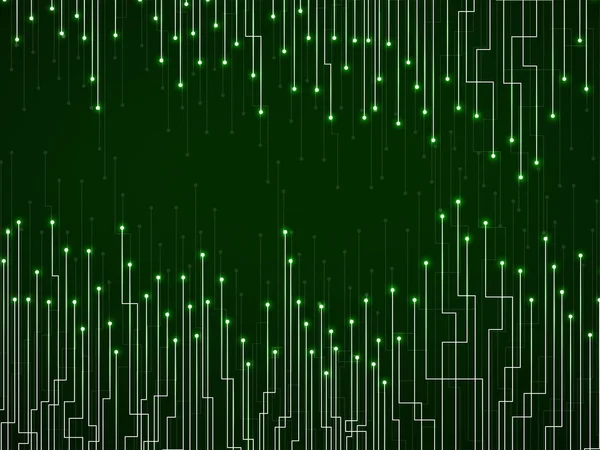 Fondo Abstracto Líneas Puntos Brillantes Tecnología Gráfico Geométrico Neón — Archivo Imágenes Vectoriales