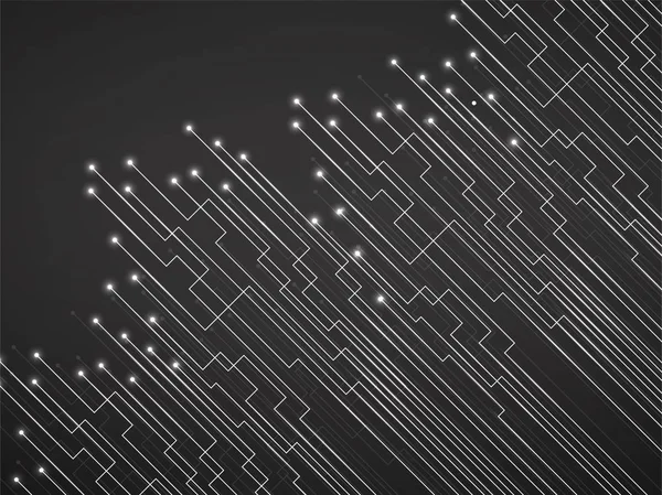 Абстрактный Фон Светящихся Линий Точек Технология Неоновой Геометрической Графики — стоковый вектор