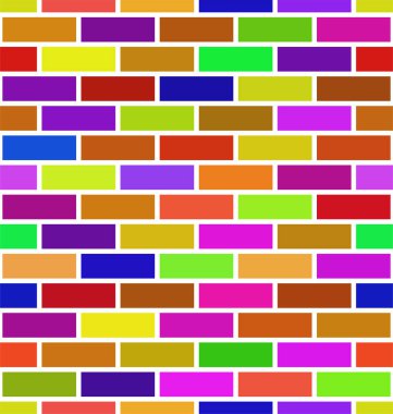 Sorunsuz tuğla duvar arka plan. Renkli tuğla desen