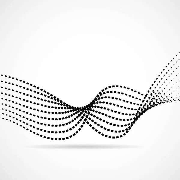 Абстрактна Напівтонова Хвиля Пунктирний Фон Ефект Напівтону — стоковий вектор