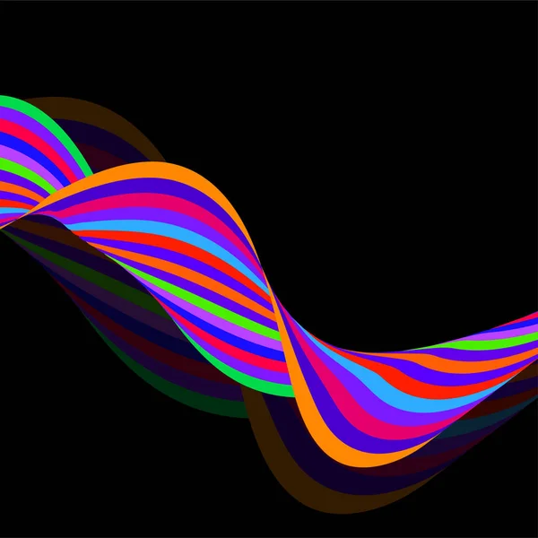 Abstraktní Barevné Vlny Linek Různobarevné Vlny Pozadí — Stockový vektor