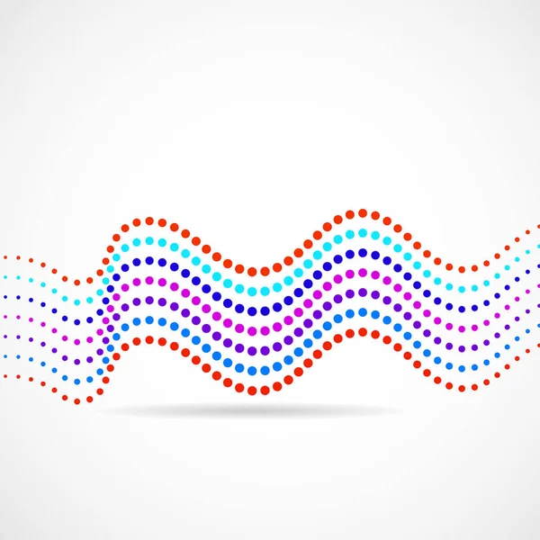 Абстрактна Барвиста Хвиля Пунктирних Ліній Векторні — стоковий вектор