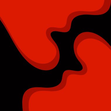 Arka plan kırmızı dalgalar ile. Renkli afiş kağıt ile dalgalar kesmek