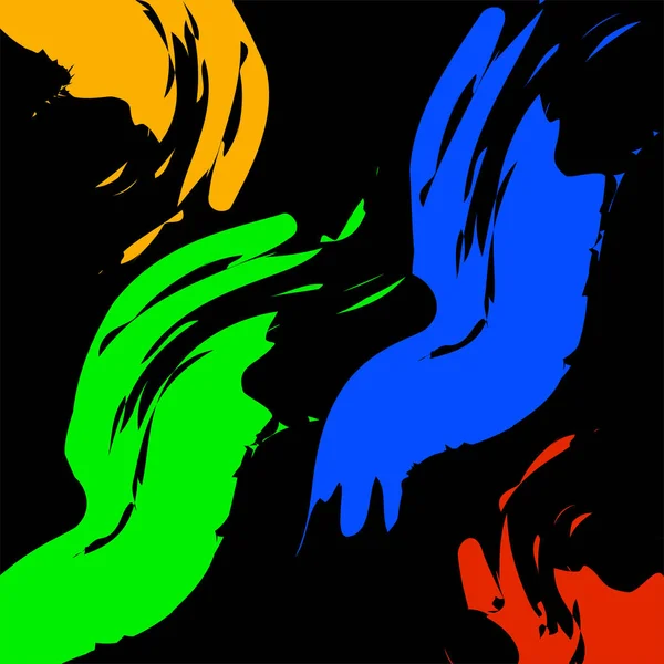 Résumé Fond Grunge Coloré Coup Pinceau Texture Brosse Grunge Conception — Image vectorielle