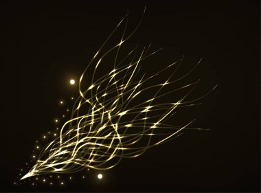 Soyut parlayan dalgalı çizgiler, fütüristik arka plan, vektör