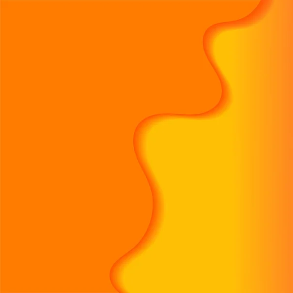 Abstraktní Pozadí Oranžovým Vlny Barevný Nápis Papírem Řez Vlny — Stockový vektor