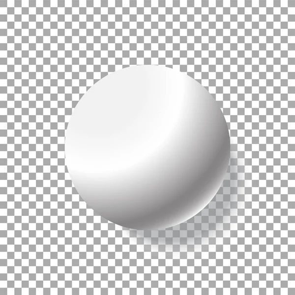 Realistic White Ball Isolated Transparent Background — Stock Vector