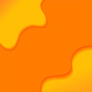 Arka plan ile turuncu dalgalar. Renkli afiş kağıt ile dalgalar kesmek