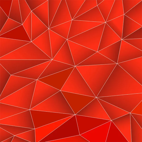 Fondo Geométrico Rojo Abstracto Los Triángulos Vector — Vector de stock