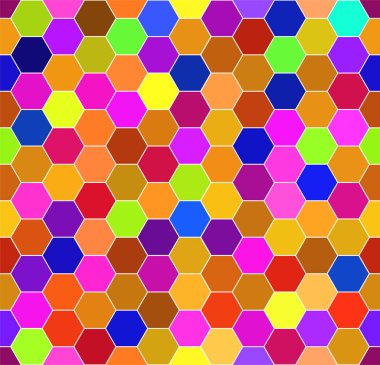 Soyut renkli petek desen. Geometrik altıgenler arka plan