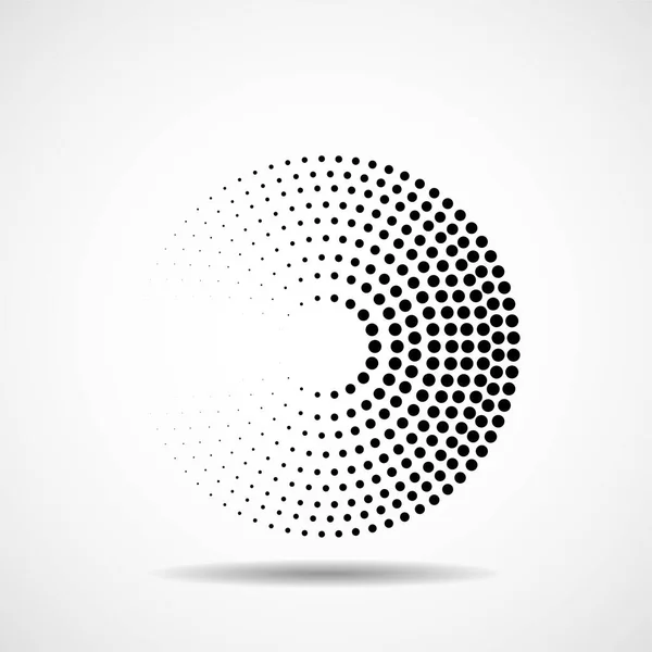 Círculos Puntos Abstractos Puntos Forma Circular Elemento Diseño Vectorial — Vector de stock