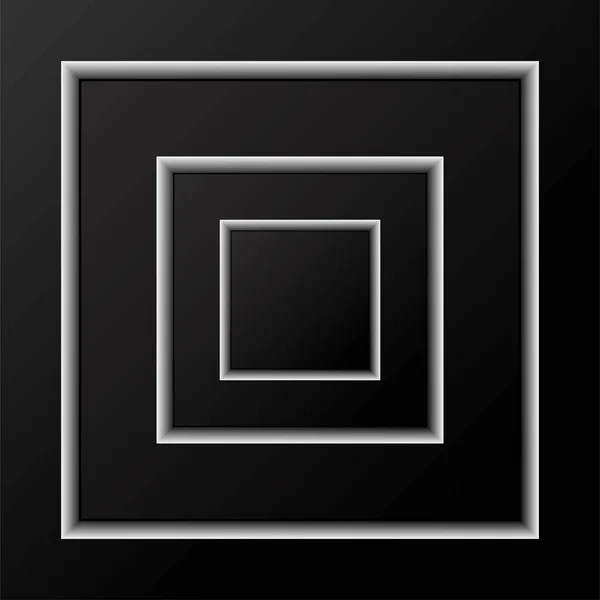 紙の層の黒い正方形の抽象的な背景 — ストックベクタ
