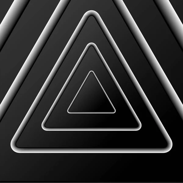 Abstrakter Hintergrund Schwarzer Dreiecke Mit Schatten Papierschichten — Stockvektor