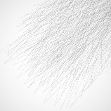 Beyaz arka plan üzerinde soyut geometrik çizgiler. Vektör