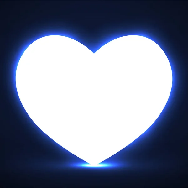 Big glowing heart. Valentines Day background. Vector — Stock Vector
