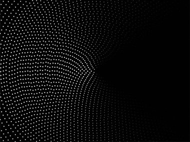 Arka plan noktalı soyut. Radyal siyah noktalı resim deseni
