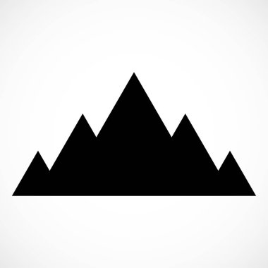 Soyut dağ logosunu görmeniz gerekir. Dağlar simgesi. Vektör çizim