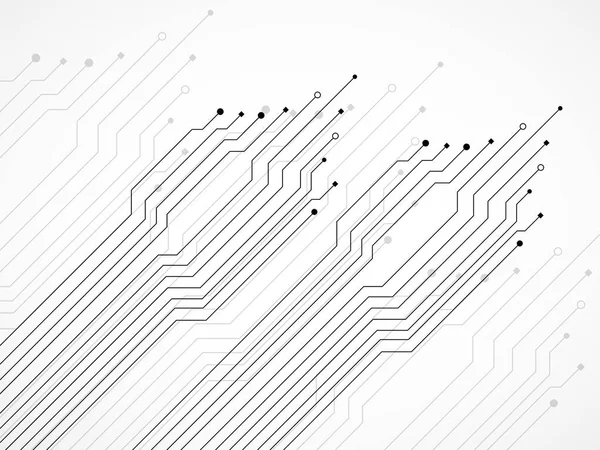 Nyomtatott áramkör, technológiai háttér, elektronikus koncepció, vektor — Stock Vector