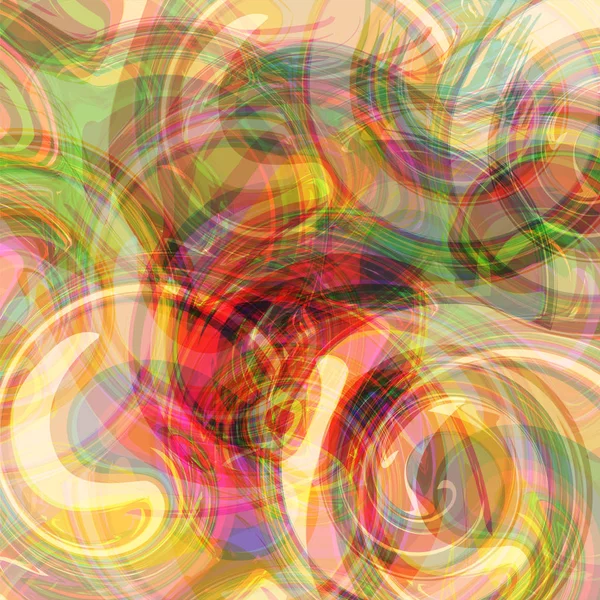 Espirais futuristas abstratas de ondas coloridas, fundo multicolorido brilhante — Vetor de Stock