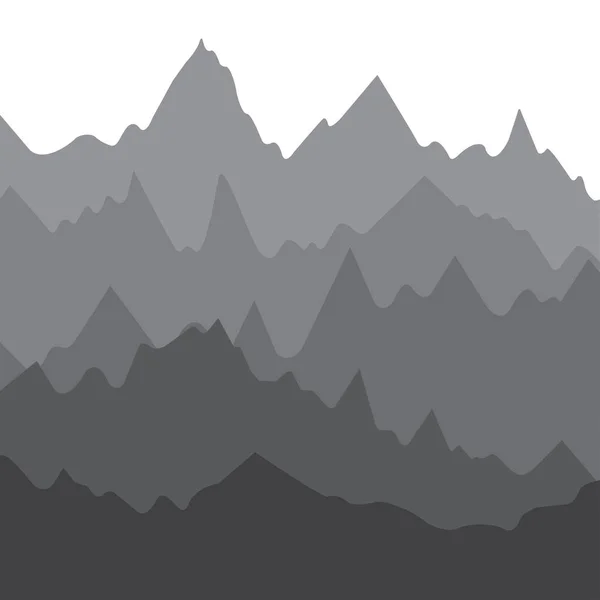 Krajobraz wektor z sylwetki gór, tle natura — Wektor stockowy
