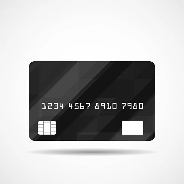 Ikona karty kredytowej z streszczenie geometryczny wzór na białym tle — Wektor stockowy