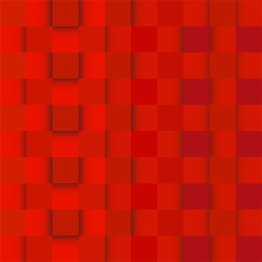 Geometrik soyut kırmızı kareler kökenli