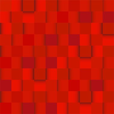 Geometrik soyut kırmızı kareler kökenli